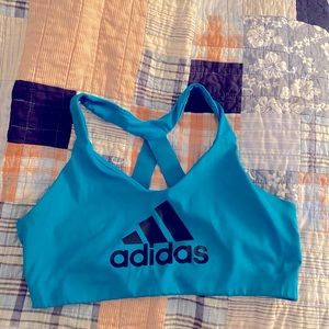 Adidas blue sports bra
